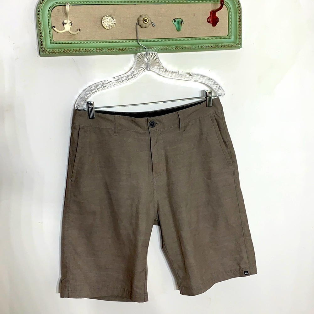 Quicksilver taupe men’s swim board short trunks 32